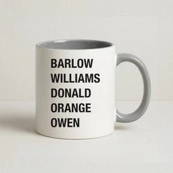 Take Band Members Names Coffee Grey Mug