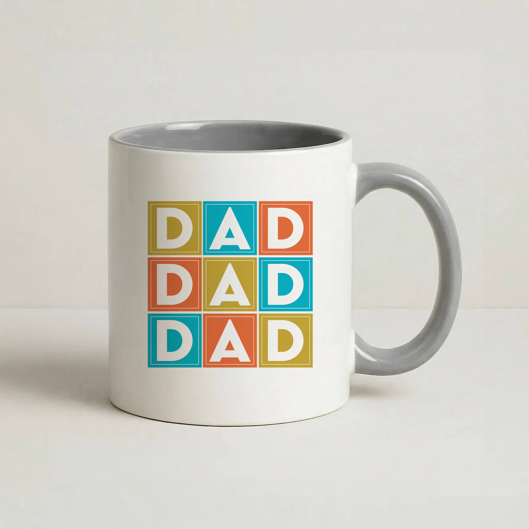 Dad Cubes Coffee Grey Mug
