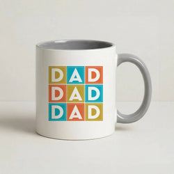 Dad Cubes Coffee Grey Mug