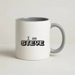 I Am Steve Coffee Grey Mug