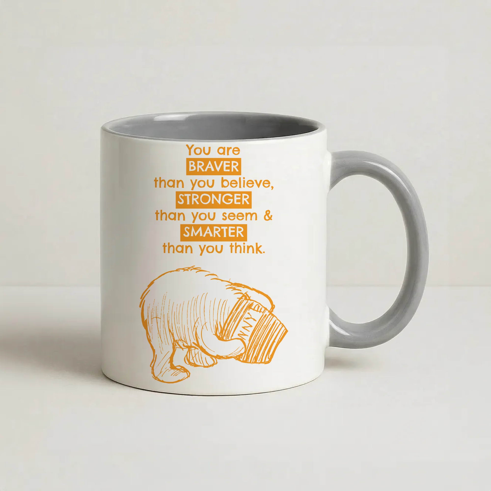 You Are Braver Coffee Grey Mug