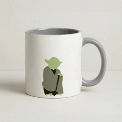 Yoda Faceless Coffee Grey Mug