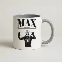 Max Blue And Red Coffee Grey Mug