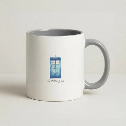 All of Time and Space Coffee Grey Mug