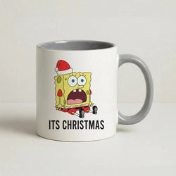 It's Christmas Cartoon Sponge Coffee Grey Mug