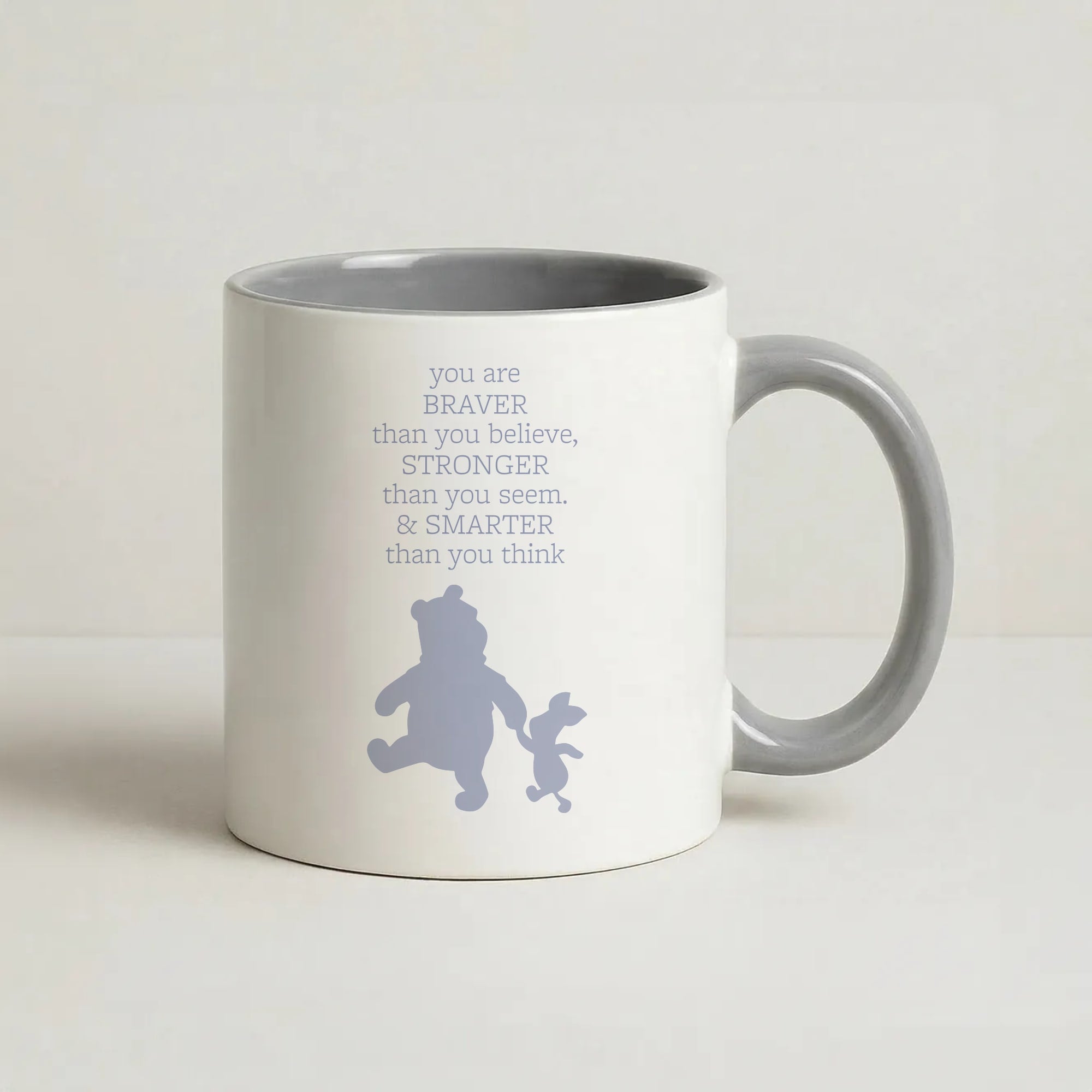 Braver, Stronger, Smarter Coffee Grey Mug