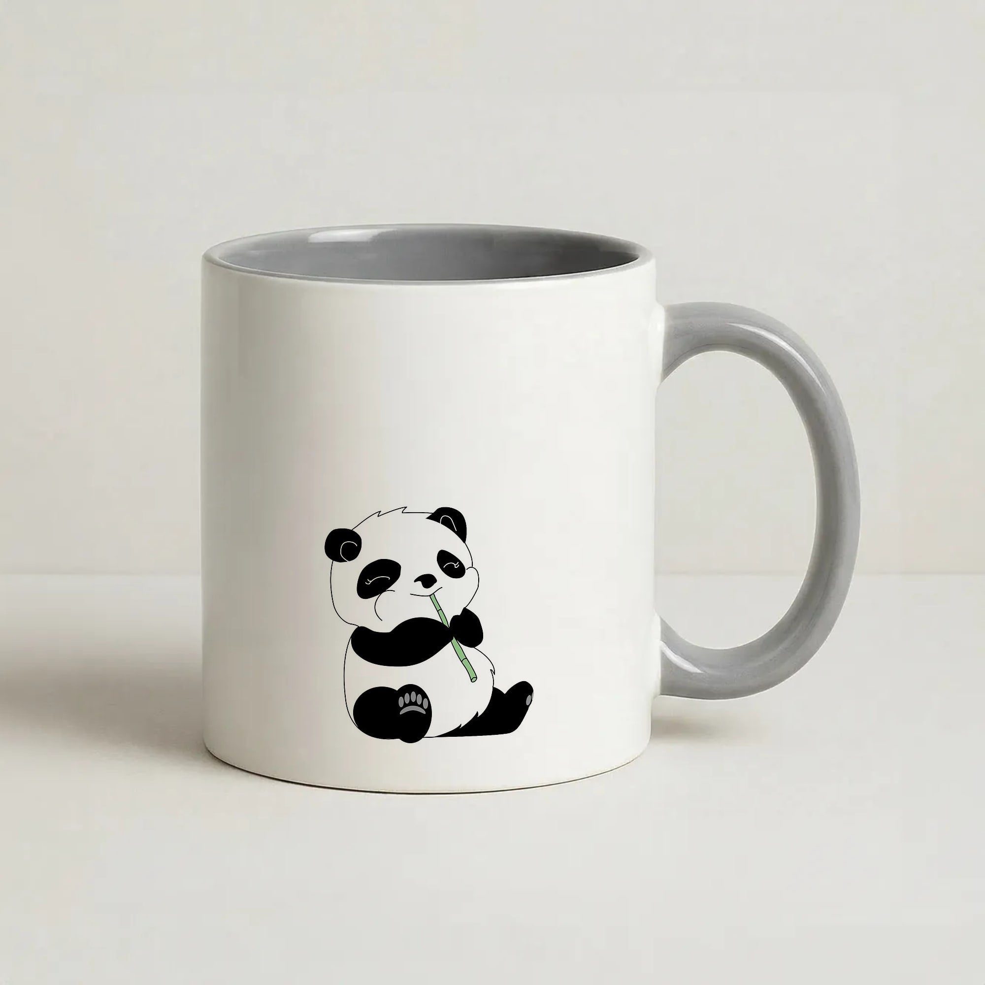 Vegan Panda Coffee Grey Mug