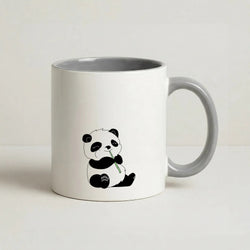 Vegan Panda Coffee Grey Mug