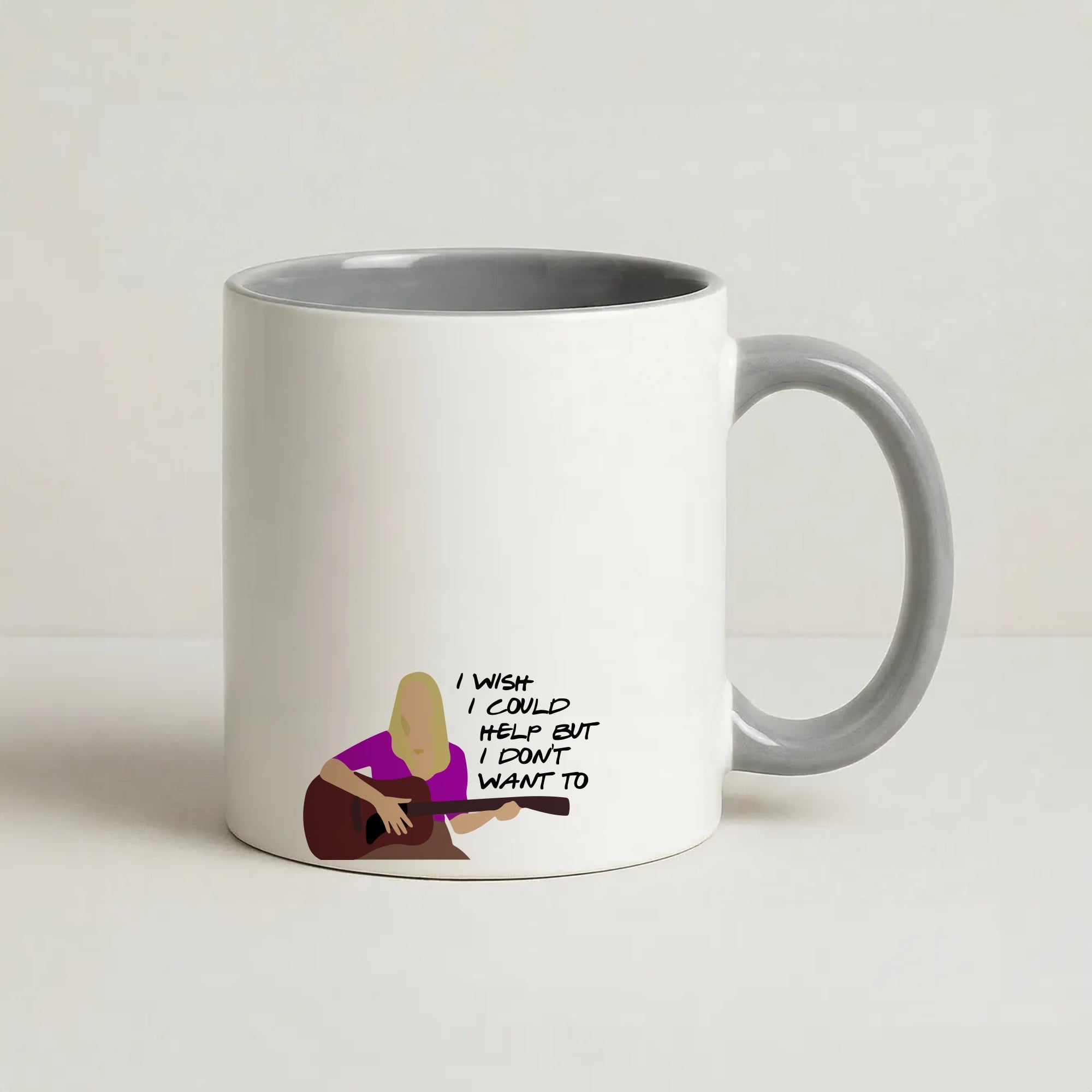 I Wish I Could Help But I Don't Want To Coffee Grey Mug