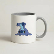 Cute Blue Alien Handstand Mug 5