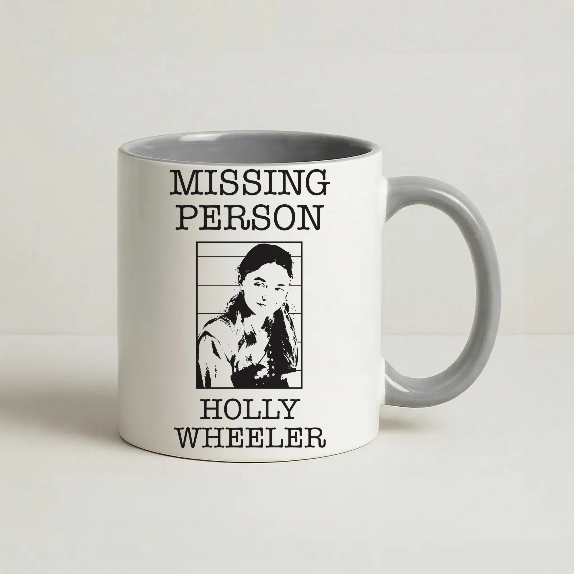 Missing Person Holly Coffee Grey Mug