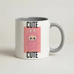Cute Black Monster Coffee Grey Mug