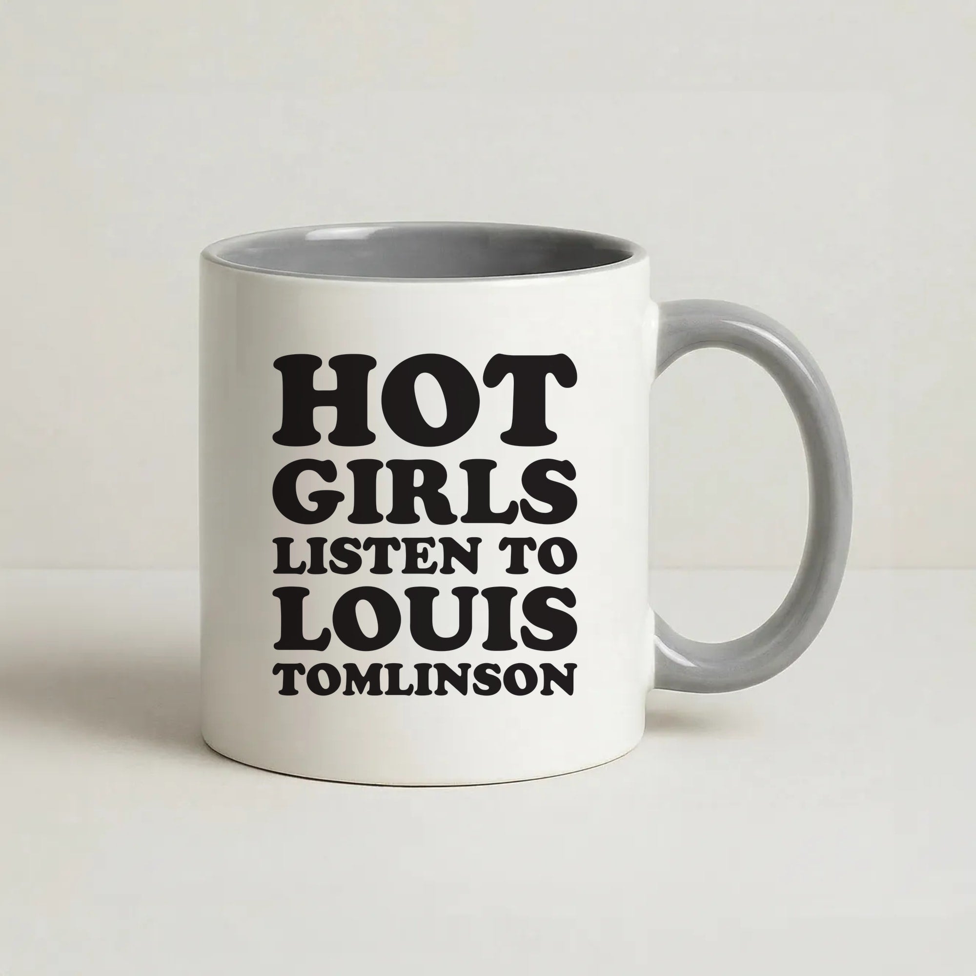 Hot Girls Listen To Louis Coffee Grey Mug