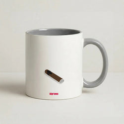 Cigar Coffee Grey Mug