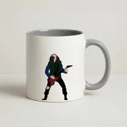 Eddie Munson Playing Guitar Coffee Grey Mug
