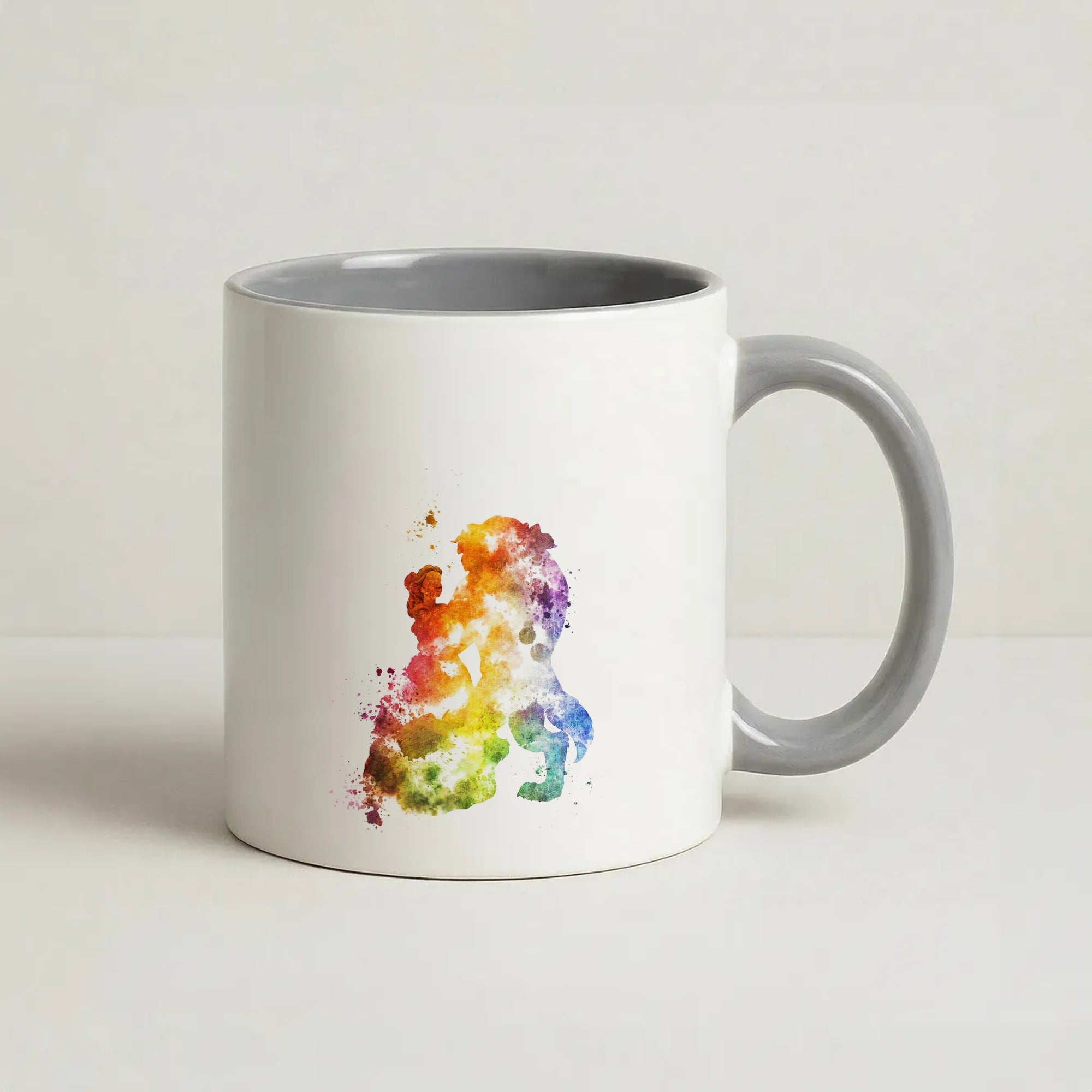Watercolour Beauty Fairytale Coffee Grey Mug