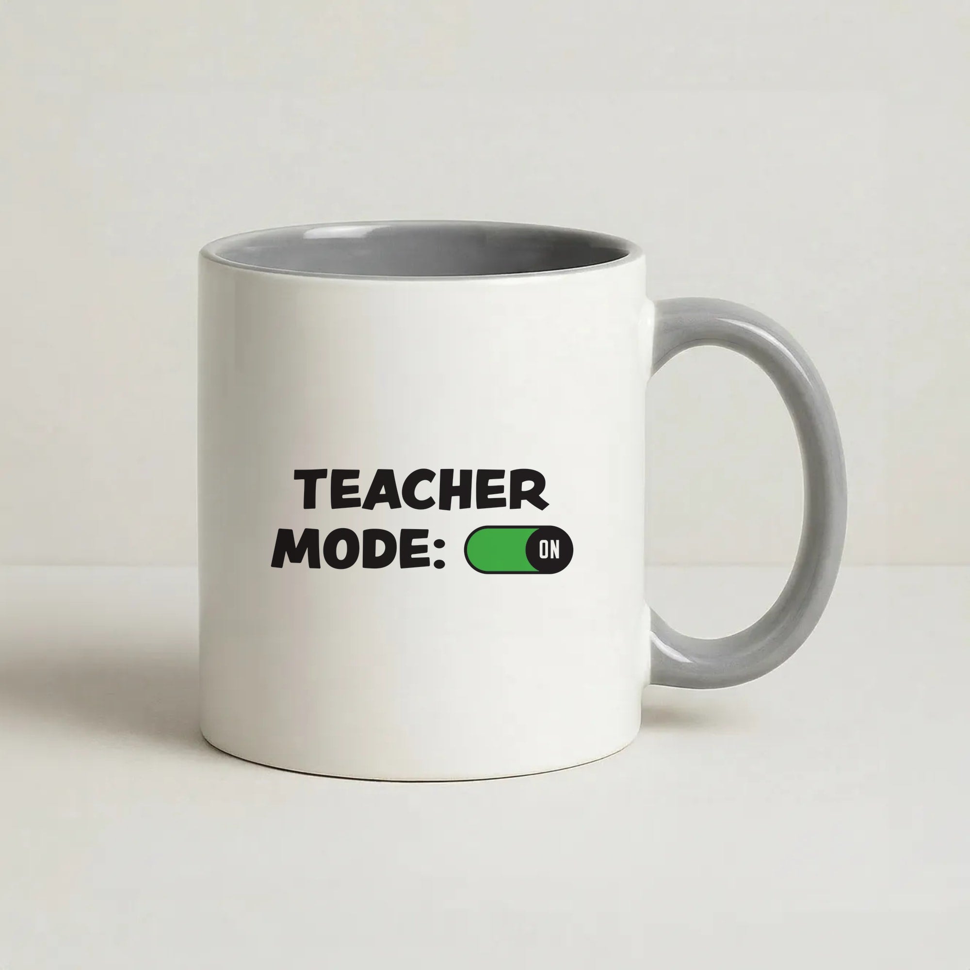 Teacher Mode On Coffee Grey Mug