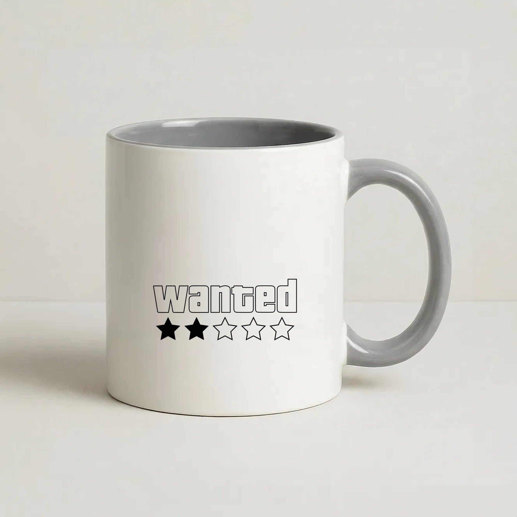 Wanted - Video Game Coffee Grey Mug