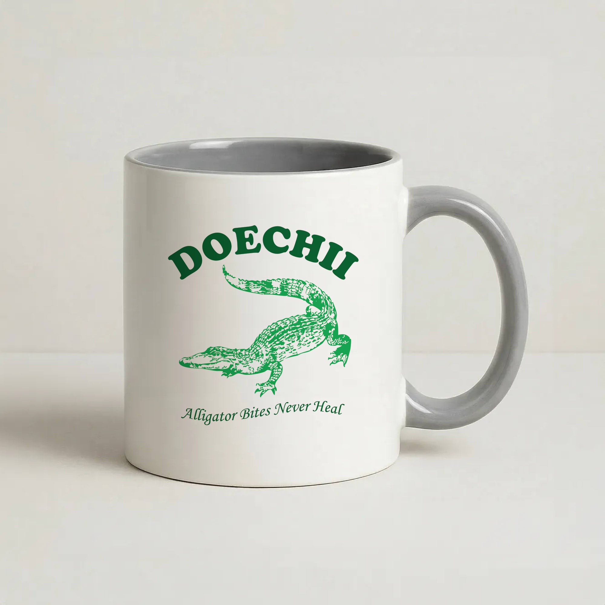Alligator Bites Never Heal Collage Coffee Grey Mug