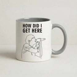 How Did I Get Here Outline Coffee Grey Mug