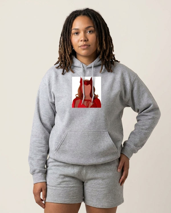 Wandavision Hoodie — Grey Front, worn