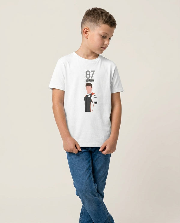 Bearman 2026 Kids T-Shirt — White Front, worn