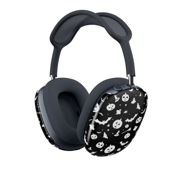 Black and White Halloween Pattern AirPods Max Case