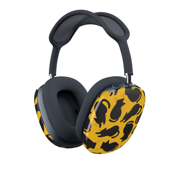 Black Cat Silhouettes Pattern AirPods Max Case