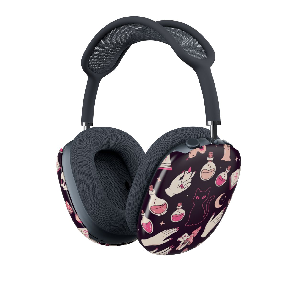 Black Witchy Doodles AirPods Max Case