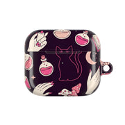 Black Witchy Doodles AirPods Case 3