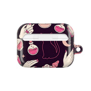 Black Witchy Doodles AirPods Case 7