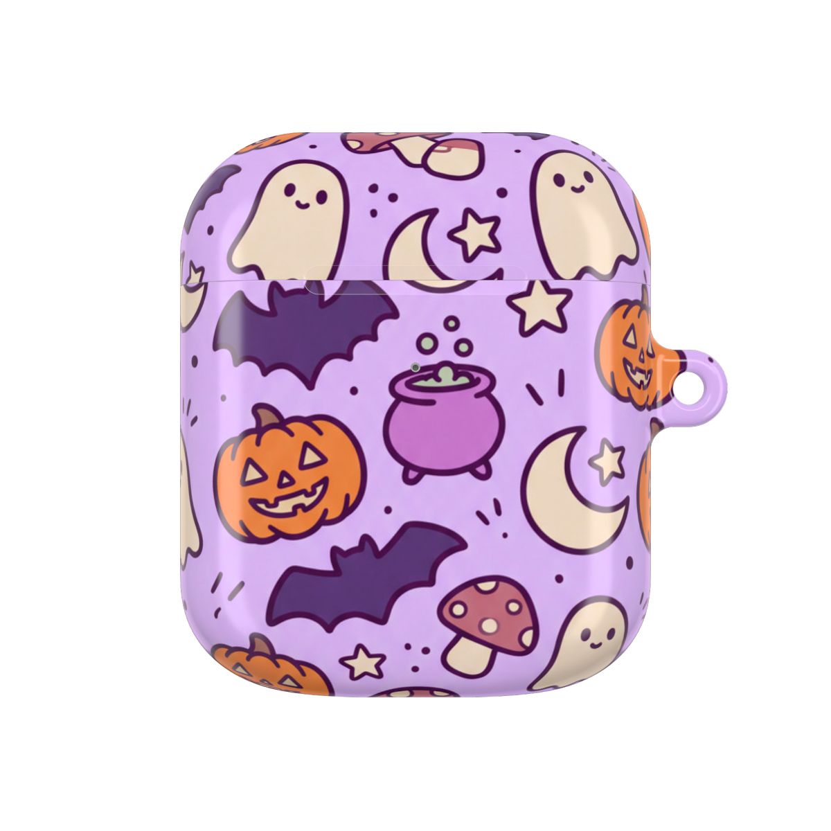 Lilac Witchy Doodles AirPods Case