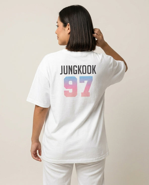 Jungkook 97 T-Shirt — White Back, worn