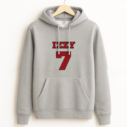 Black And White Stripes - Personalised Football   Grey Hoodie