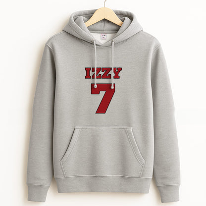 Black And White Stripes - Personalised Football   Grey Hoodie