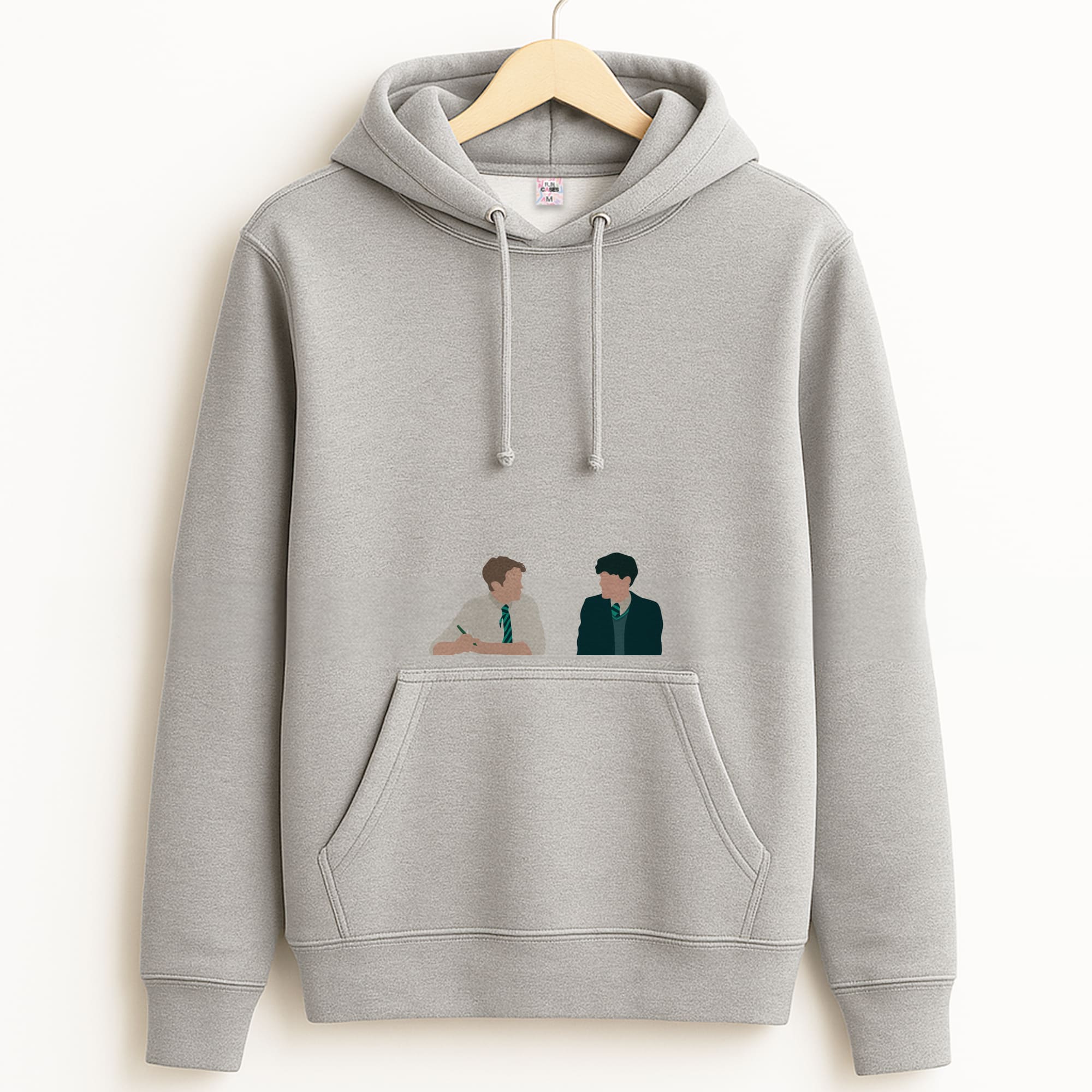 Blue And Yellow - Heart TV Grey Hoodie
