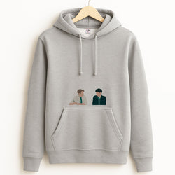 Blue And Yellow - Heart TV Grey Hoodie
