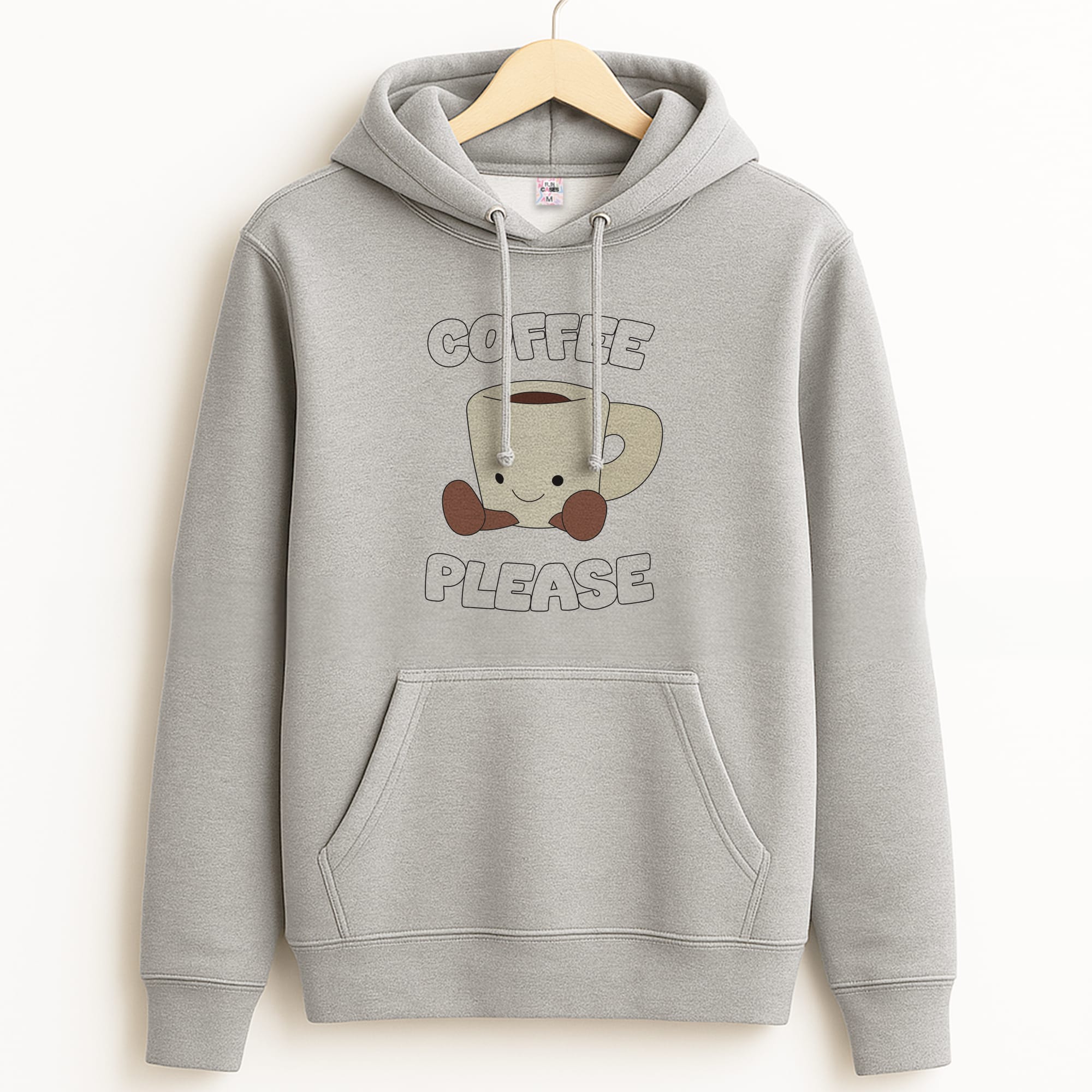 Coffee Please Mug Grey Hoodie
