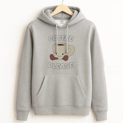 Coffee Please Mug Grey Hoodie