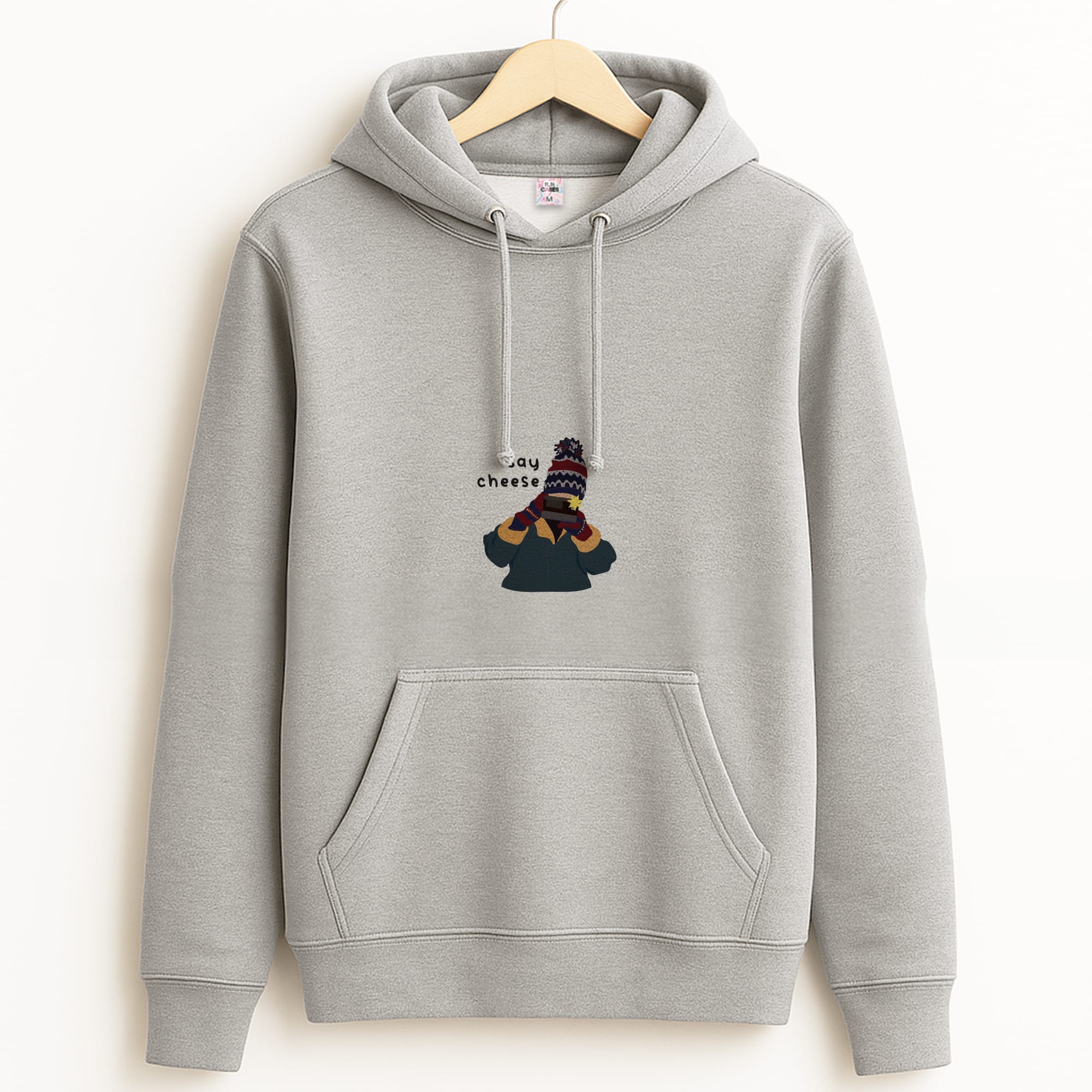 Say Cheese Grey Hoodie