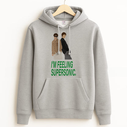 I'm Feeling Supersonic  Grey Hoodie