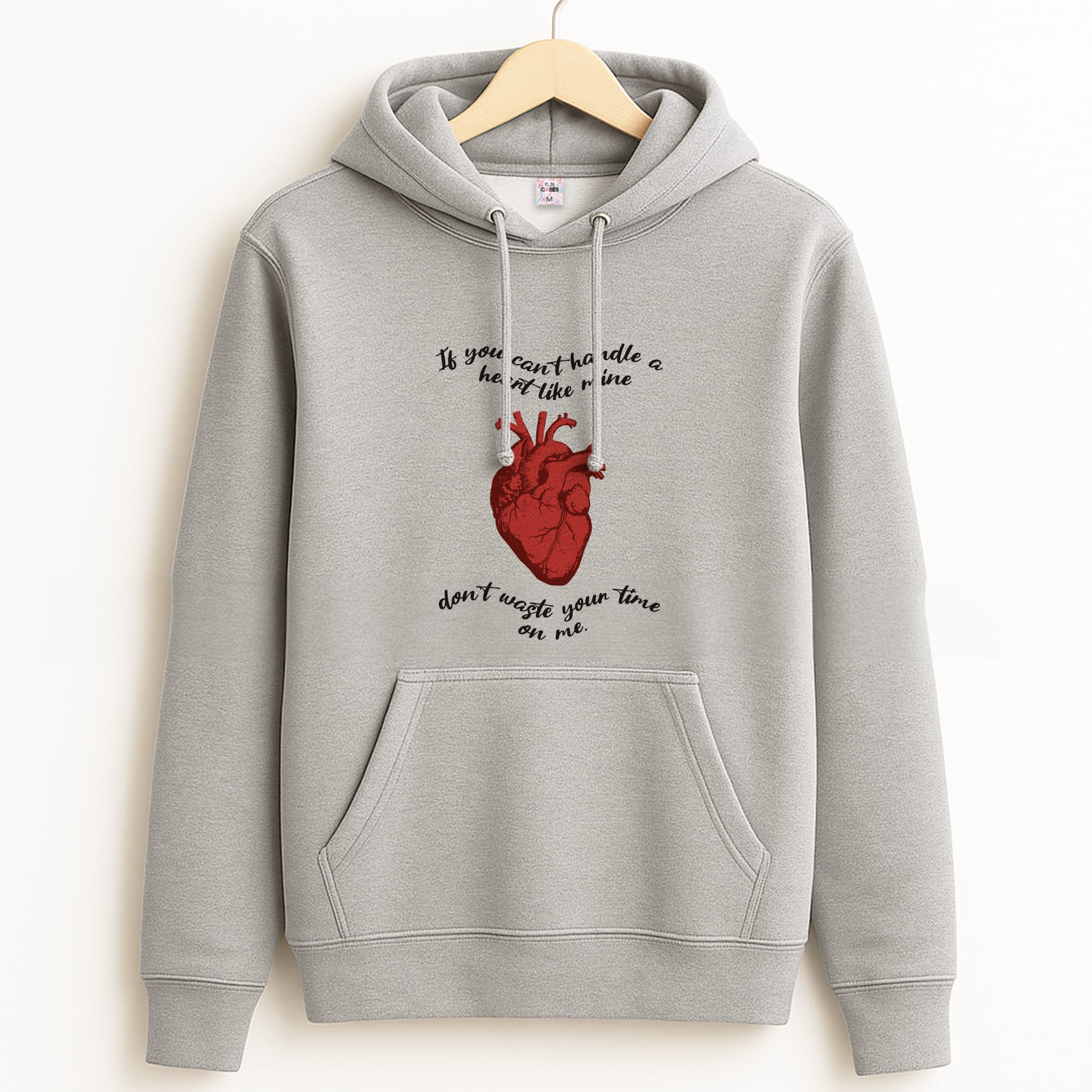 Don't Waste Your Time On Me Grey Hoodie