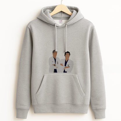 Two Doctors Arm Crossed - Grey's Grey Hoodie