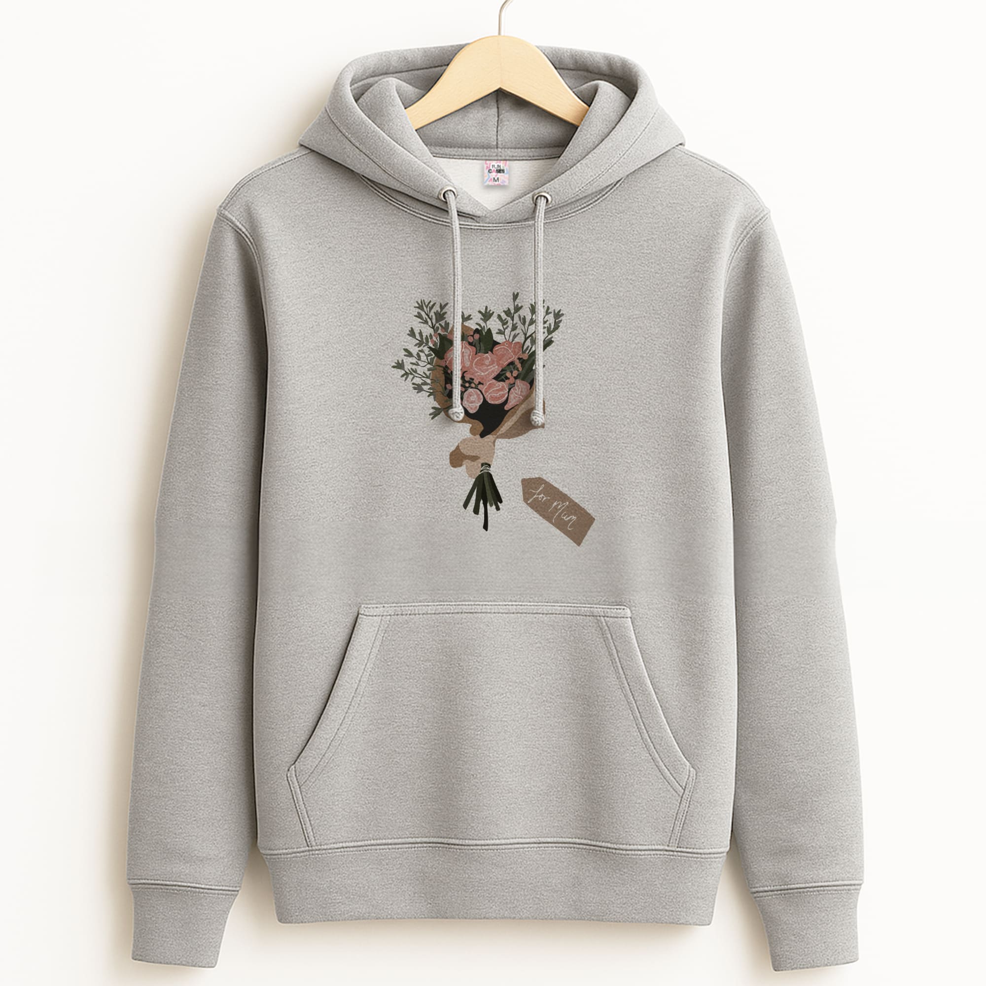 Mum Bouquet - Mother's Day Grey Hoodie