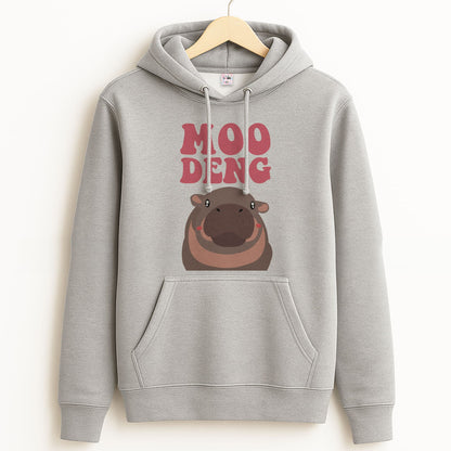 Moo Pink Grey Hoodie