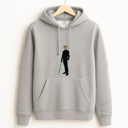 Skywalker Green Lightsaber Grey Hoodie