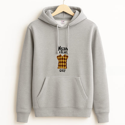 Yeah I play golf - Golf Grey Hoodie