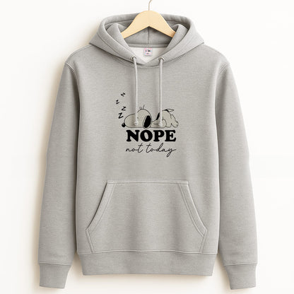 Nope, Not Today Grey Hoodie
