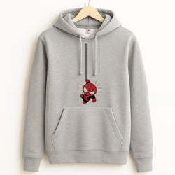Gray Hanging Spider Hero Grey Hoodie