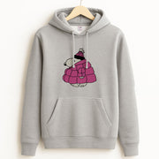 Cartoon Beagle Puffer Jacket Pink Hoodie 2